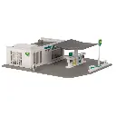 Une Station Service BP, Boutique et garage MKD 2023 - HO 1/87