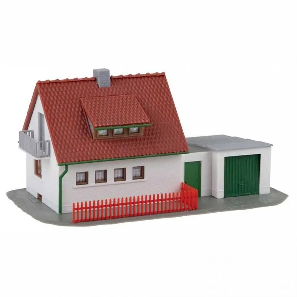 Maquette maison avec garage - MKD 2020 - HO 1/87 - 135x75x55 mm