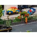 Maquette clôture de jardin livrée verte et grise - MKD 2022 - HO 1/87 -