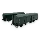 Coffret 2 fourgons type Dqd2m - Models World 30305 - HO 1/87 - SNCF - Ep III - 2R