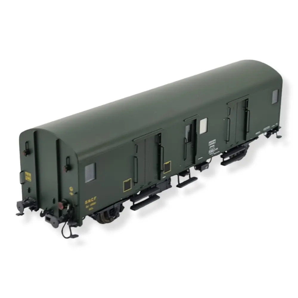 Fourgon Bagages Dd2ai Vert 301 - feux fin de convoi - MODELS WORLD 30314 - SNCF - HO