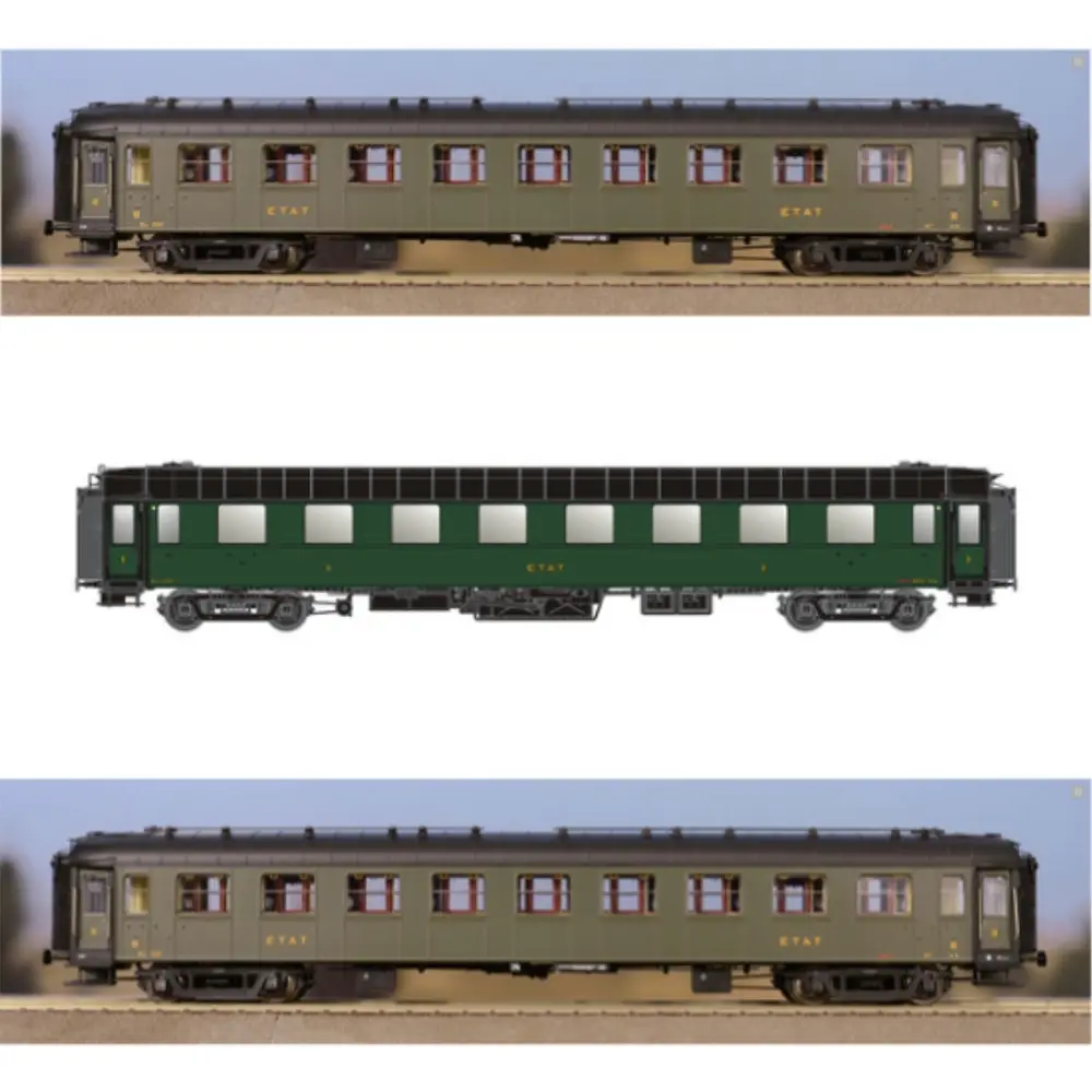 Set de 3 voitures OCEM PL et RA A8 / B9 / B9, marquage ETAT - Models World 40935 - HO 1/87 - ETAT - Ep IIb - 2R