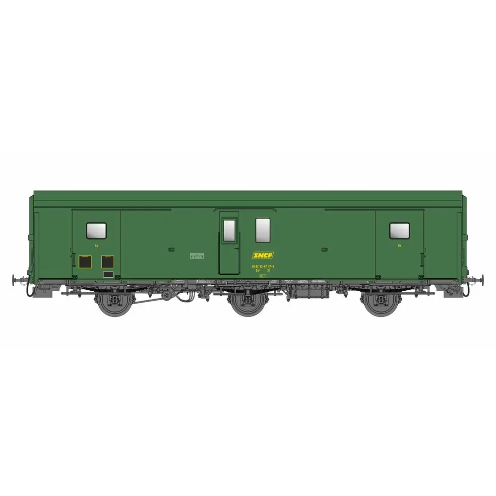 Fourgon Dd²ai PLM 3 essieux métallisé - Models World MW107 - HO 1/87 - SNCF - Ep IV - 2R