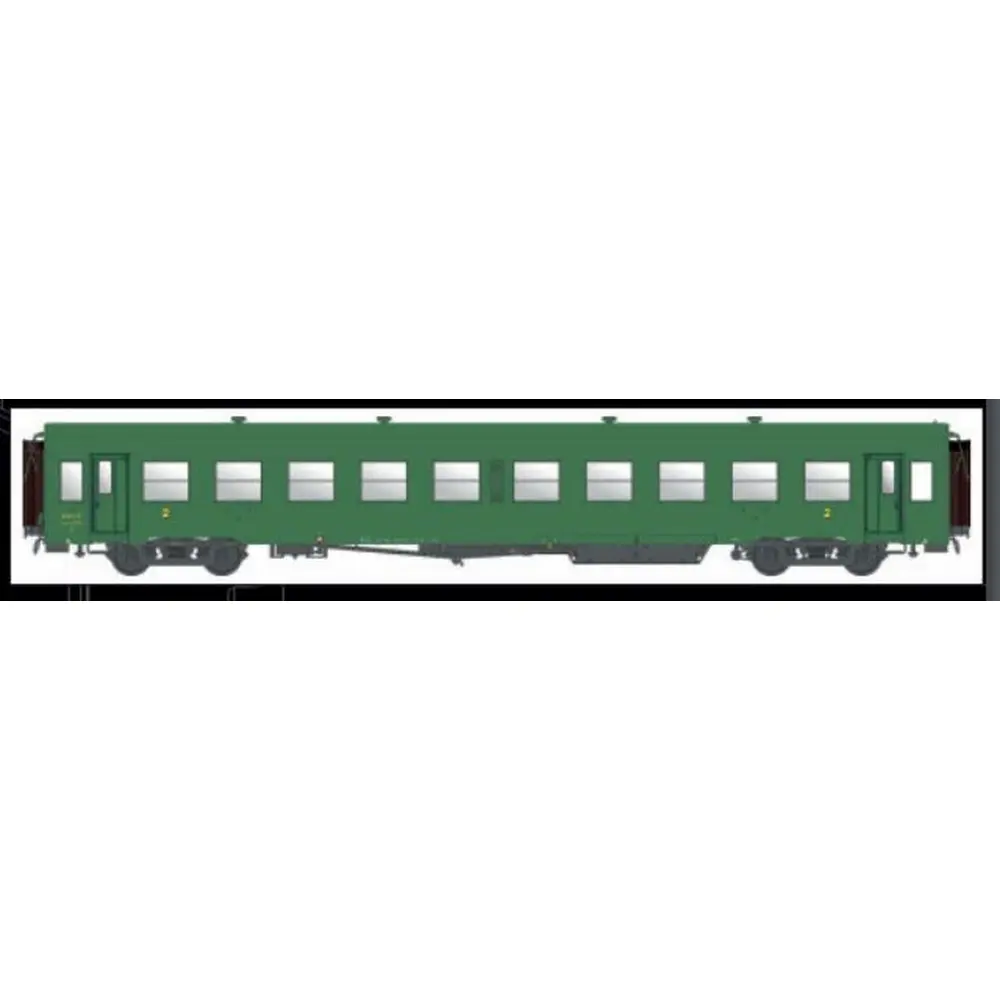 Voiture voyageurs USI courte livrée verte Bmyfi U60, marquage 1956 - Models World 40020 - HO 1/87 - SNCF - Ep III - 2R