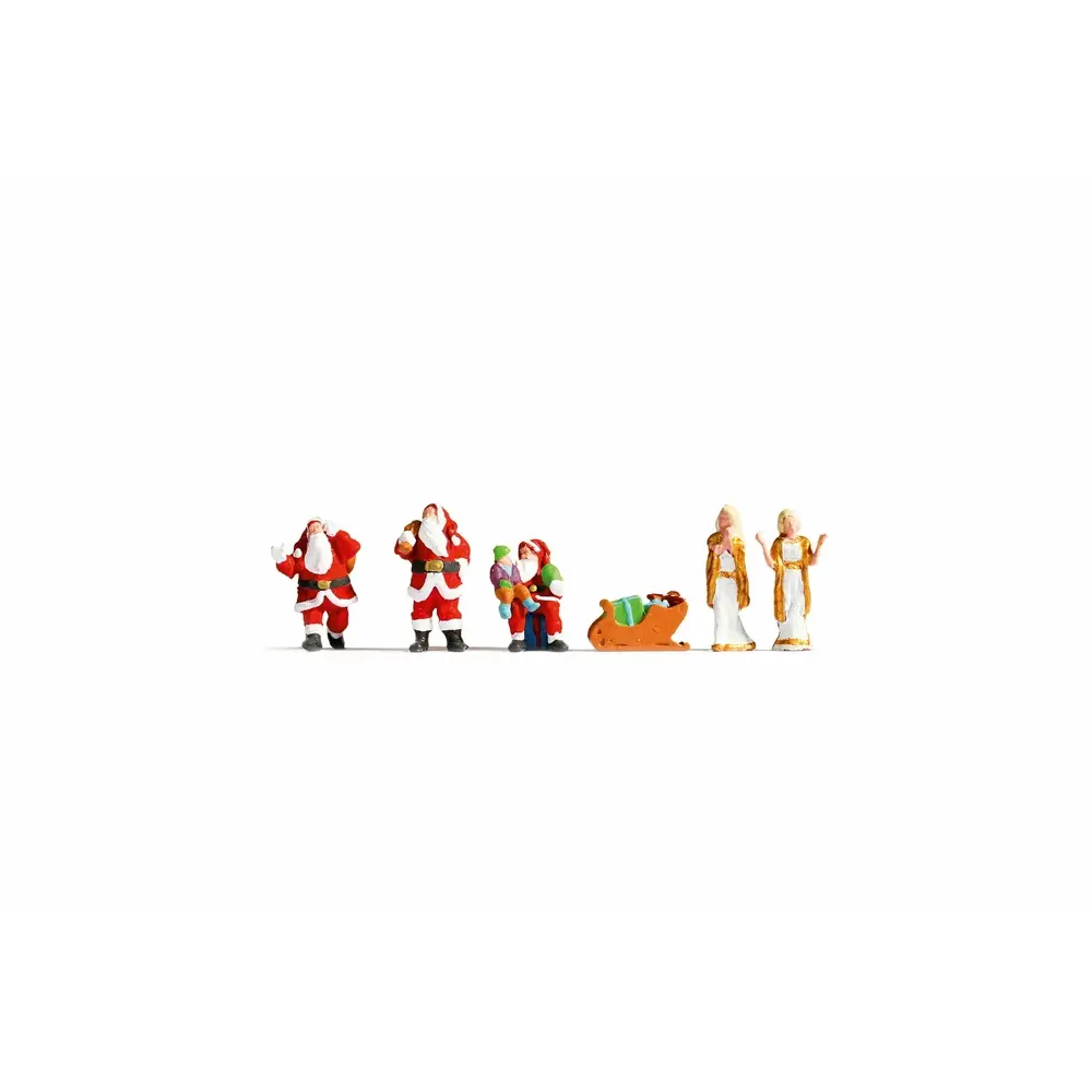 Lot de 5 personnages de noël - Noch 15920 - HO 1/87