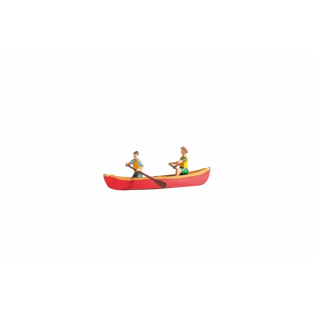 2 figurines en canoë - Noch 16805 - HO 1/87