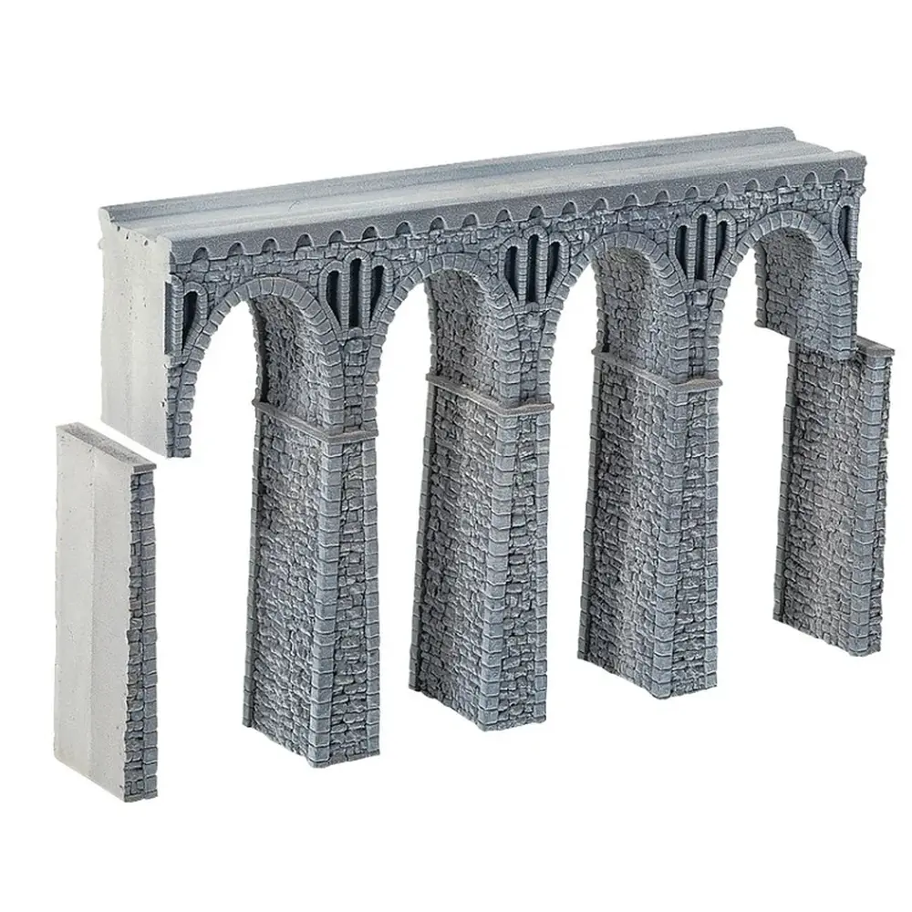 Viaduc en pierre - Noch 58660 - HO 1/87 - 37x24,5x4,4 cm
