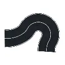 Courbe universelle de route de campagne - Noch 60707 - HO 1/87 - 2 pièces