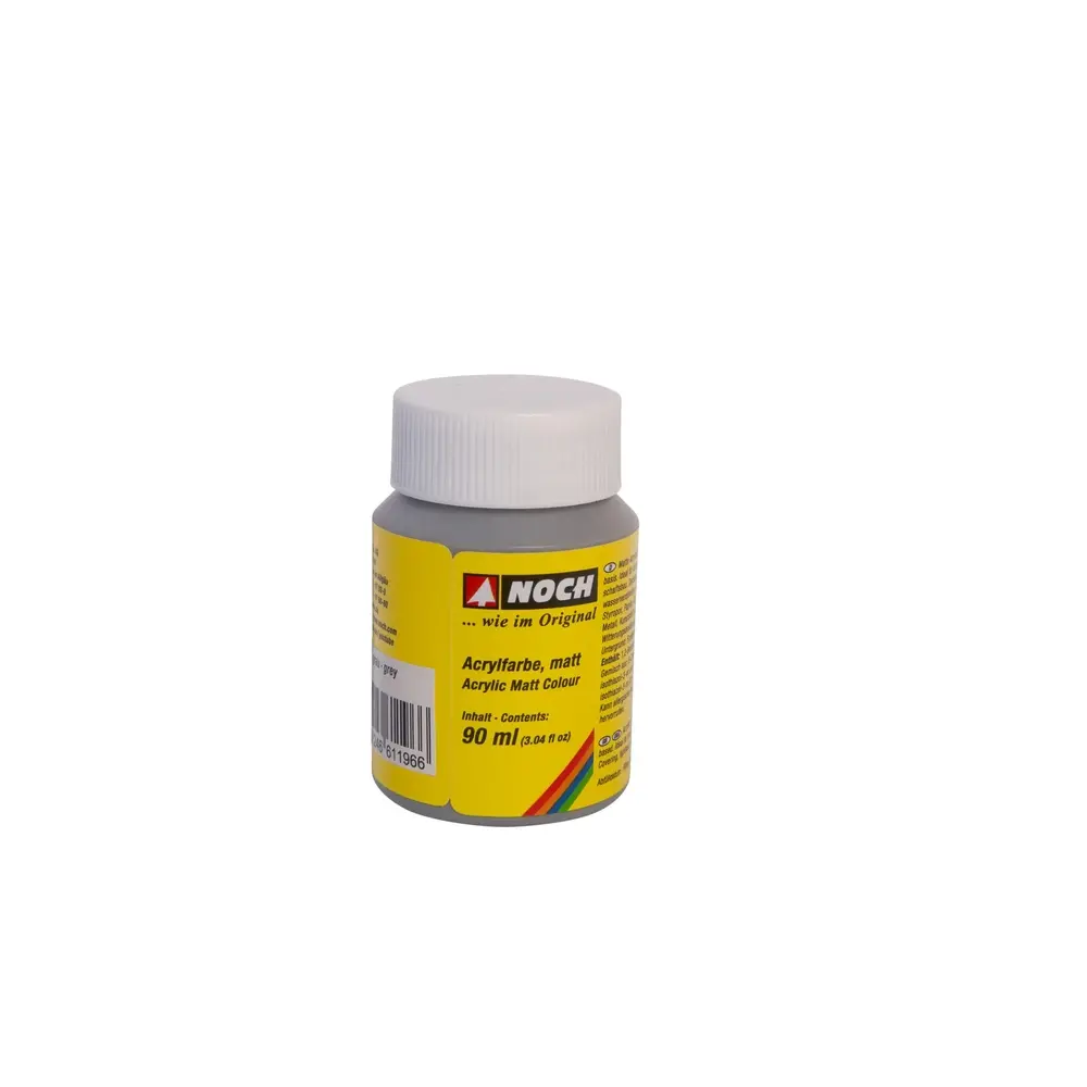 Peinture acrylique gris mat - 90 ml - Noch 61196
