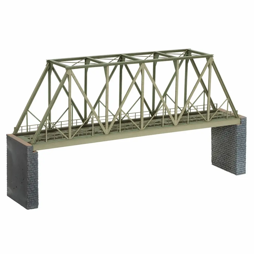 Pont en treillis caisson avec têtes de pont - Noch 67029 - HO 1/87