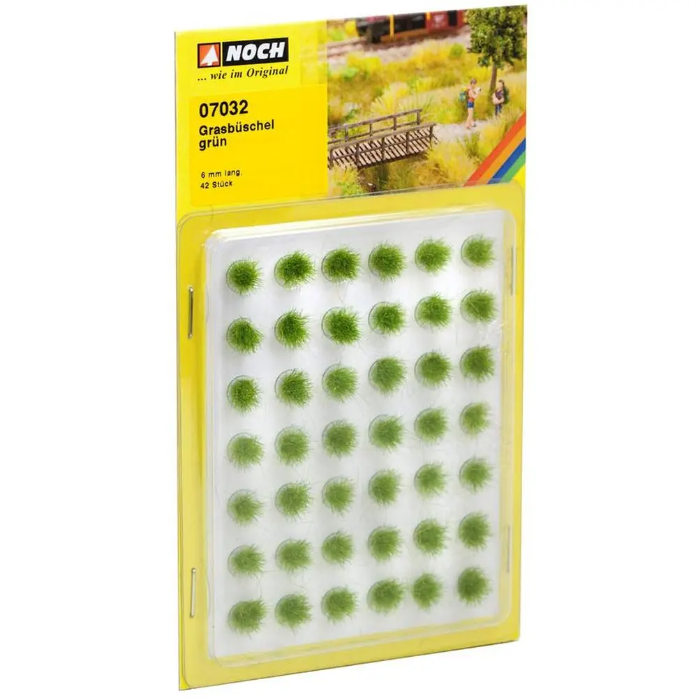 42 Touffes d'herbes vertes - Noch 07032 - Longueur 6 mm