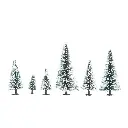 25 sapins enneigés - Noch 26828 - HO - TT - 5 à 14 cm