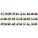Lot de 60 personnages assis - Figurine - NOCH 16072 - Échelle HO 1/87