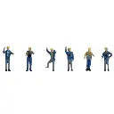 Personnel ferroviaire - 6 manutentionnaires NOCH 15279 - HO 1/87 -EP III & IV