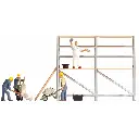 Lot de 4 Maçons et échafaudage NOCH 15054 - HO 1/87