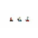 3 enfants sur petite voiture - Course de bobby car NOCH 15808 - HO 1/87