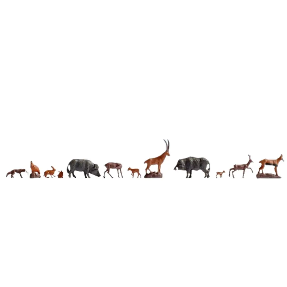 Lot de 9 Animaux de la forêt Noch 15745 - HO 1/87