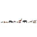 Lot de 9 Animaux de la forêt Noch 15745 - HO 1/87