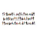 MEGA SET 60 figurines "passants et voyageurs" NOCH 16070 - HO 1/87