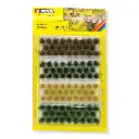 Lot de 104 touffes d'herbes 4 couleurs XL 9mm - HO 1/87 - NOCH 07006