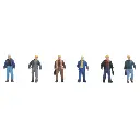 Lot de 6 personnages, des travailleurs debout et marchant NOCH 15057 - HO : 1/87