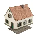 Petite maison individuelle Laser-cut - NOCH 66608 - HO 1/87 - 107x107x84 mm