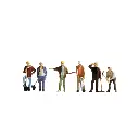 Lot de 6 personnages, ouvriers du bâtiment NOCH 15110 - HO : 1/87