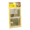 Bandes et touffes d'herbe nuances de vert NOCH 07125 - Toutes échelles - 6 mm