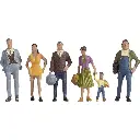 Lot de 6 personnages debout / des passants Noch 15479 - HO 1:87