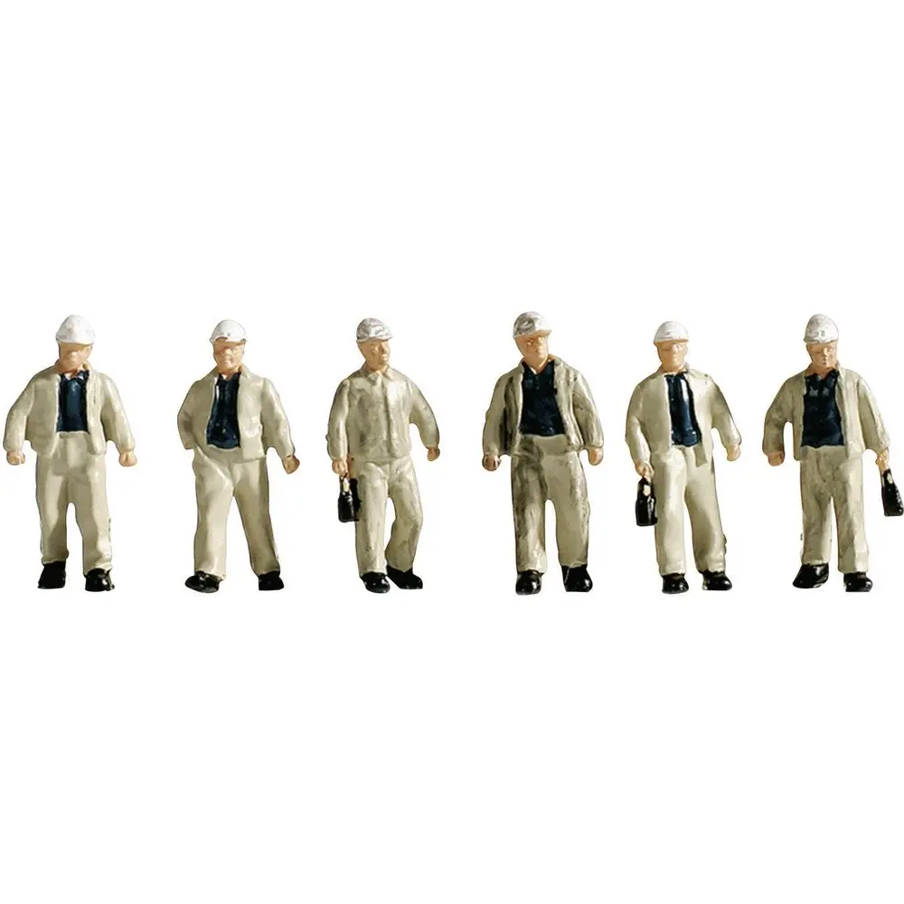 Lot de 6 employés dans l'exploitation minière Noch 15042 - HO 1:87
