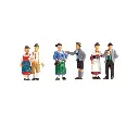 Lot de 6 personnages en vêtements typiques et folkloriques NOCH 15578 - HO 1/87