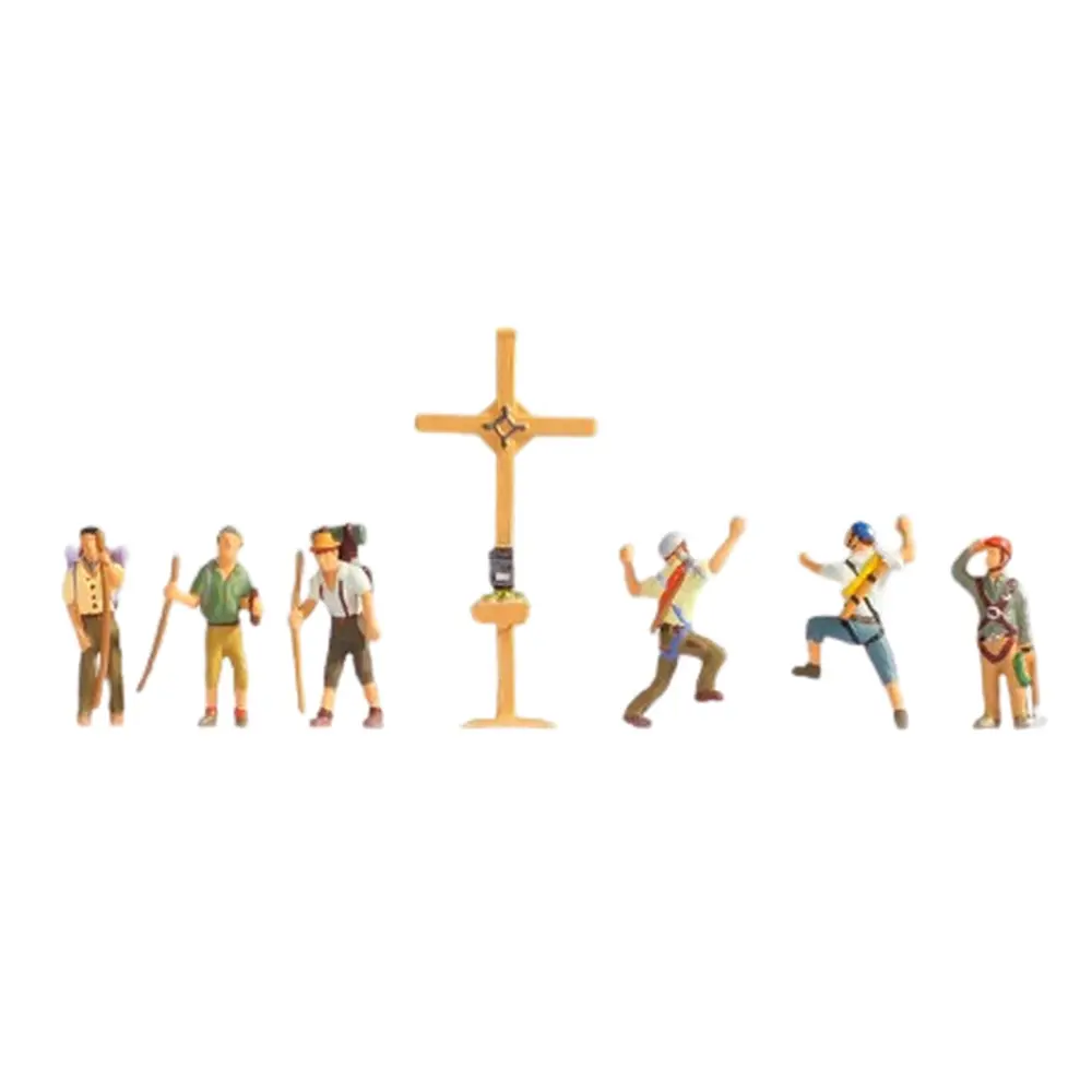 Lot de 6 randonneurs avec croix sommitale NOCH 15874 - HO 1/87