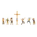 Lot de 6 randonneurs avec croix sommitale NOCH 15874 - HO 1/87