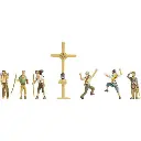 Lot de 6 randonneurs avec croix sommitale NOCH 36874 - N 1/160