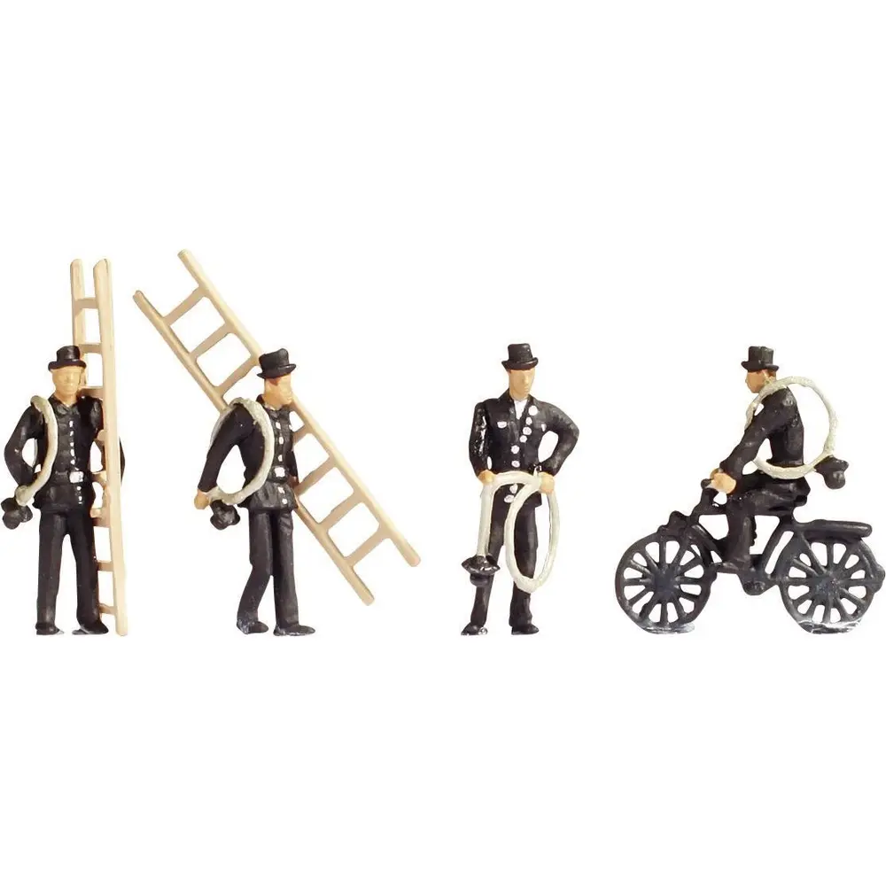 Lot de 4 ramoneurs au travail avec accessoires NOCH 15052 - HO 1/87