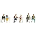 Lot de 6 voyageurs assis NOCH 36242 - N 1/160