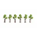 Lot de 6 jeunes arbres avec leur tuteur - NOCH 21538 - HO 1/87