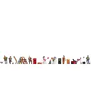 Lot 6 figurines et accessoires thème "Hiver" - NOCH 16220 - HO 1/87