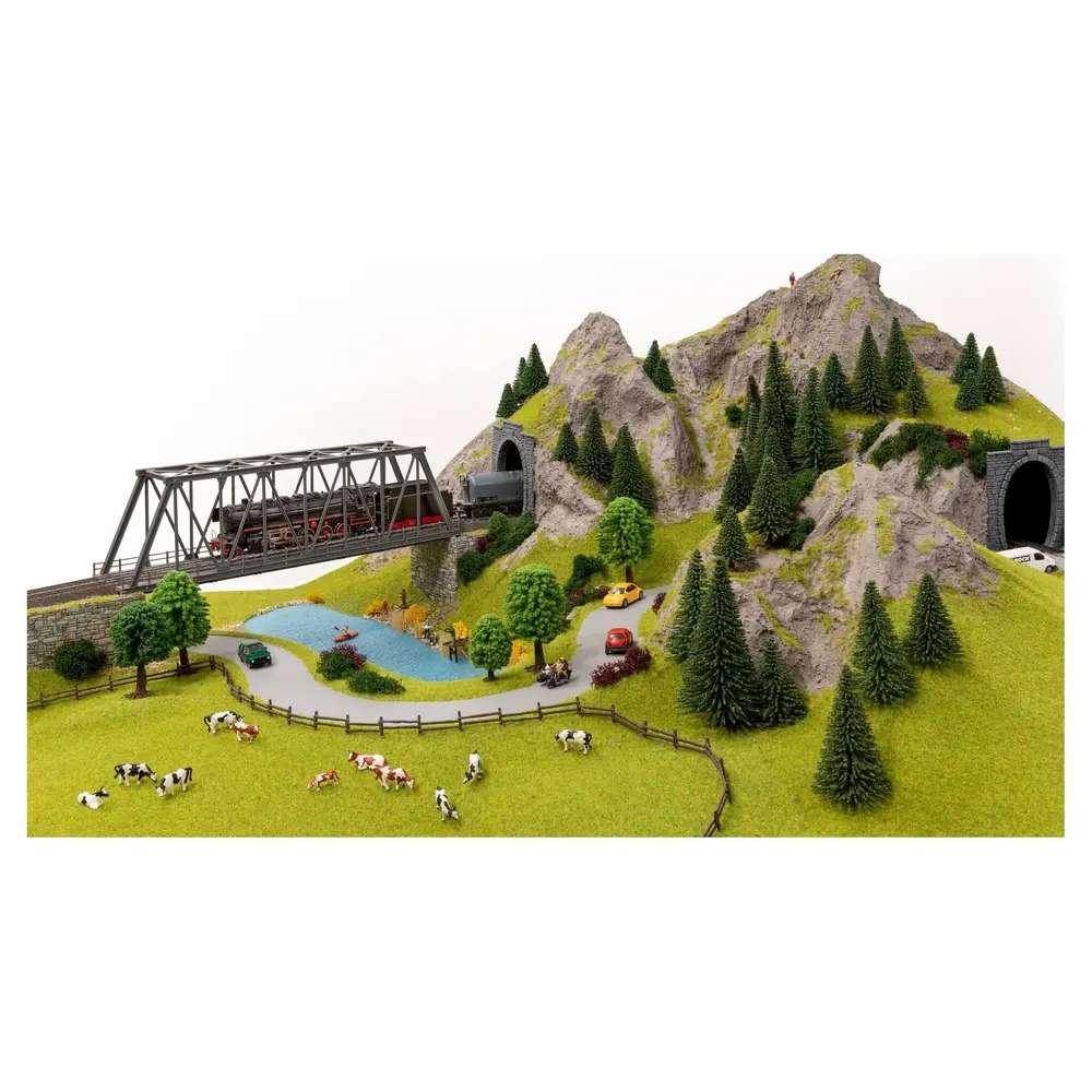 Kit de départ "Construction structure Réseau ferroviaire" NOCH 60804 - HO 1/87