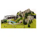 Kit de départ "Construction structure Réseau ferroviaire" NOCH 60804 - HO 1/87