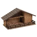Crèche du marché de Noël & 8 figurines en bois - NOCH 14394 - HO 1/87 - 75x35x35 mm