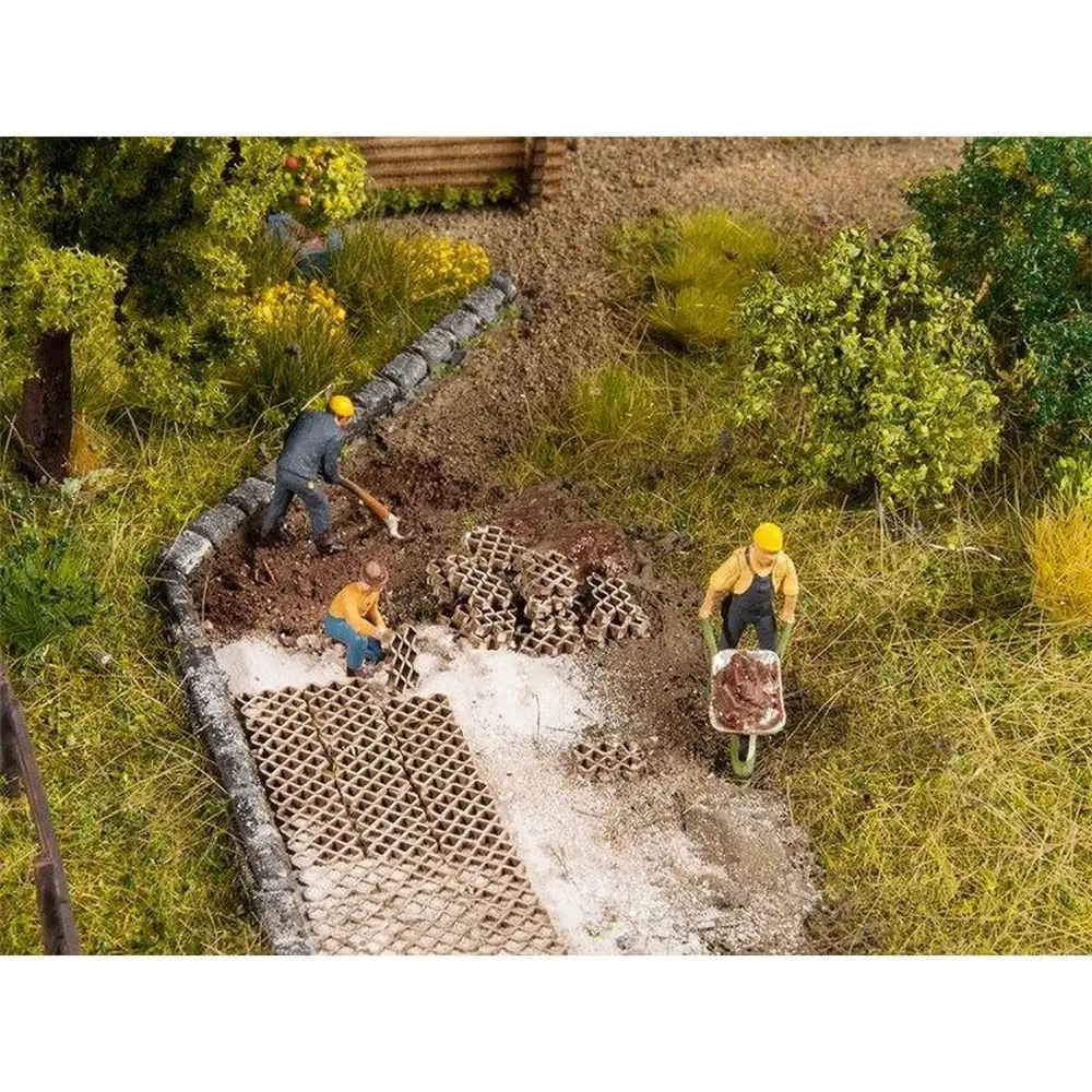 2 plaques de 126 dalles en béton Alvéole NOCH 14227 - HO 1/87