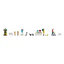 Lot de 6 personnages au magasin de jouet avec accessoires NOCH 16240 - HO 1/87