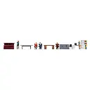 Lot de 6 personnages au bureau avec accessoires - NOCH 16251 - HO 1/87