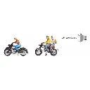 Deux motos, un module sonore et trois figurines - NOCH 12844 - HO 1/87