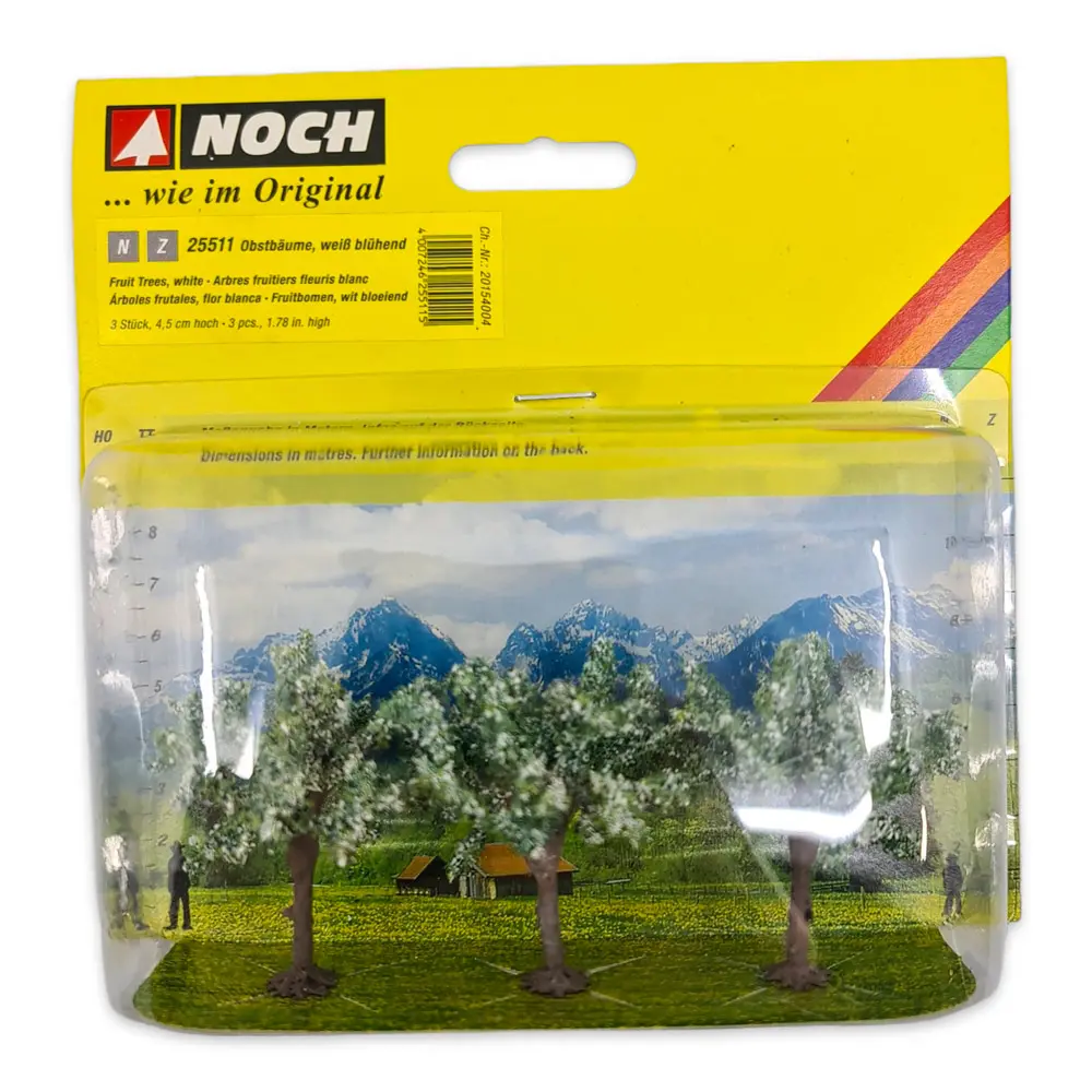Pack de 3 arbres en fleurs blanches Noch 25511 - Toutes échelles