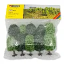 Pack de 10 arbres à feuilles Noch 26901 - HO 1/87 - TT 1/120