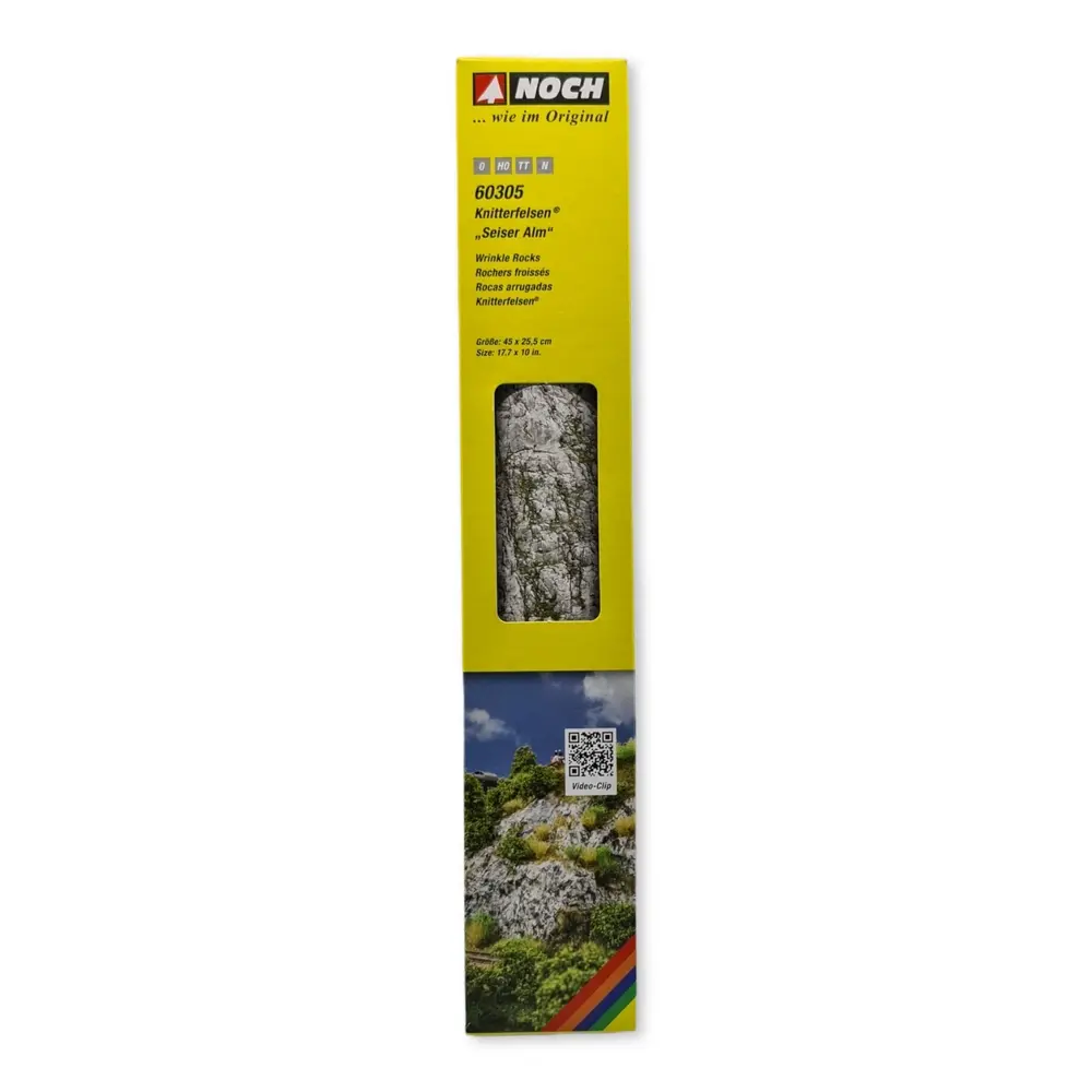 Feuille de rocher à froisser Noch 60305 - HO 1/87 - 450 x 255 mm