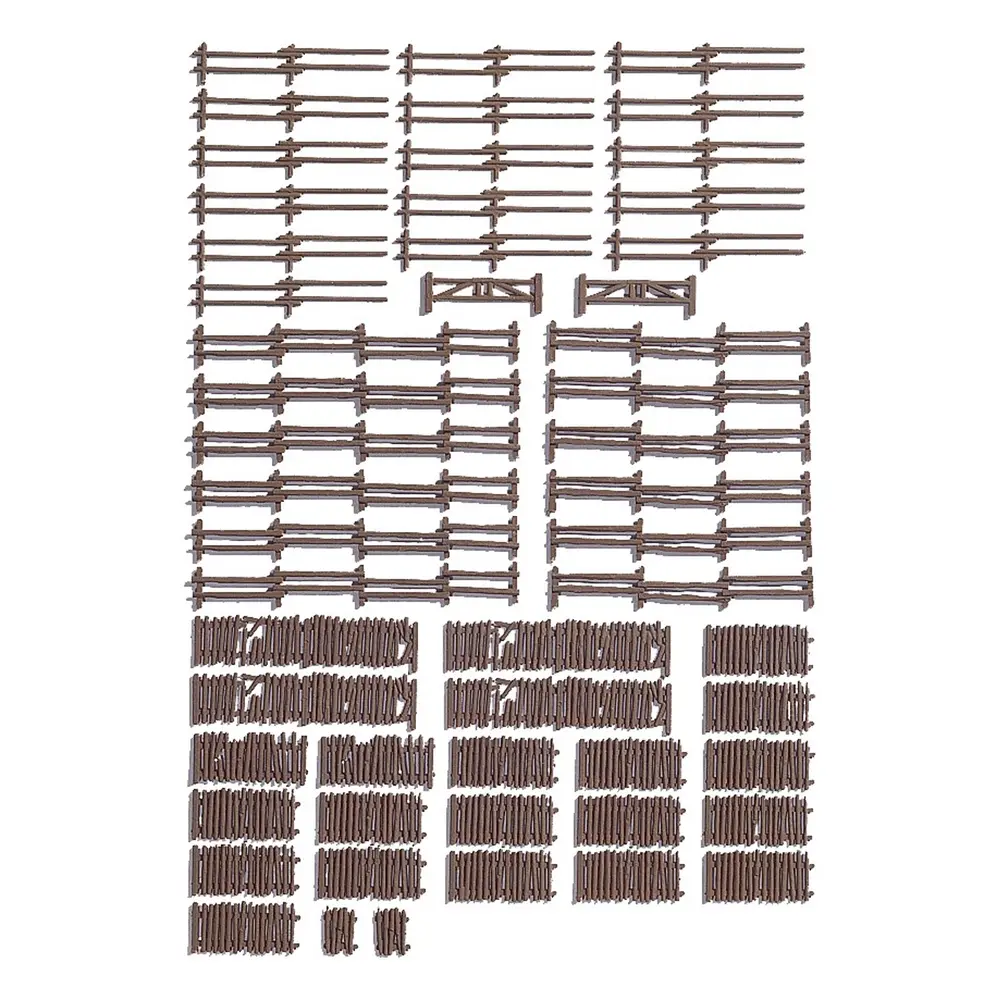 53 Clôtures en bois agricole Noch 13095 - HO 1/87 - longueur 2900 mm
