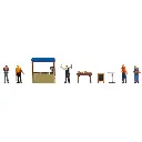 Pack de 5 personnages au marché NOCH 16228 - HO 1/87 - Marchand de poisson